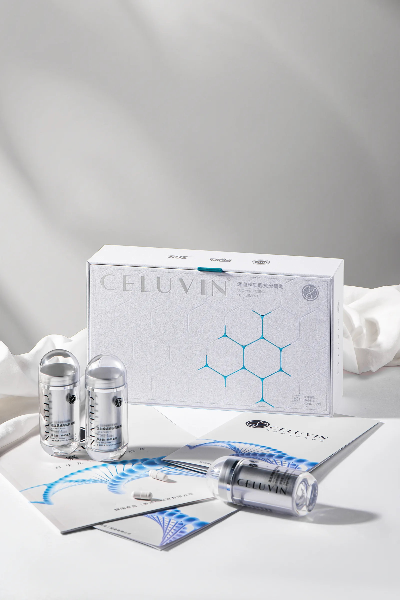 CELUVIN Targeted Support Formula in a studio setting