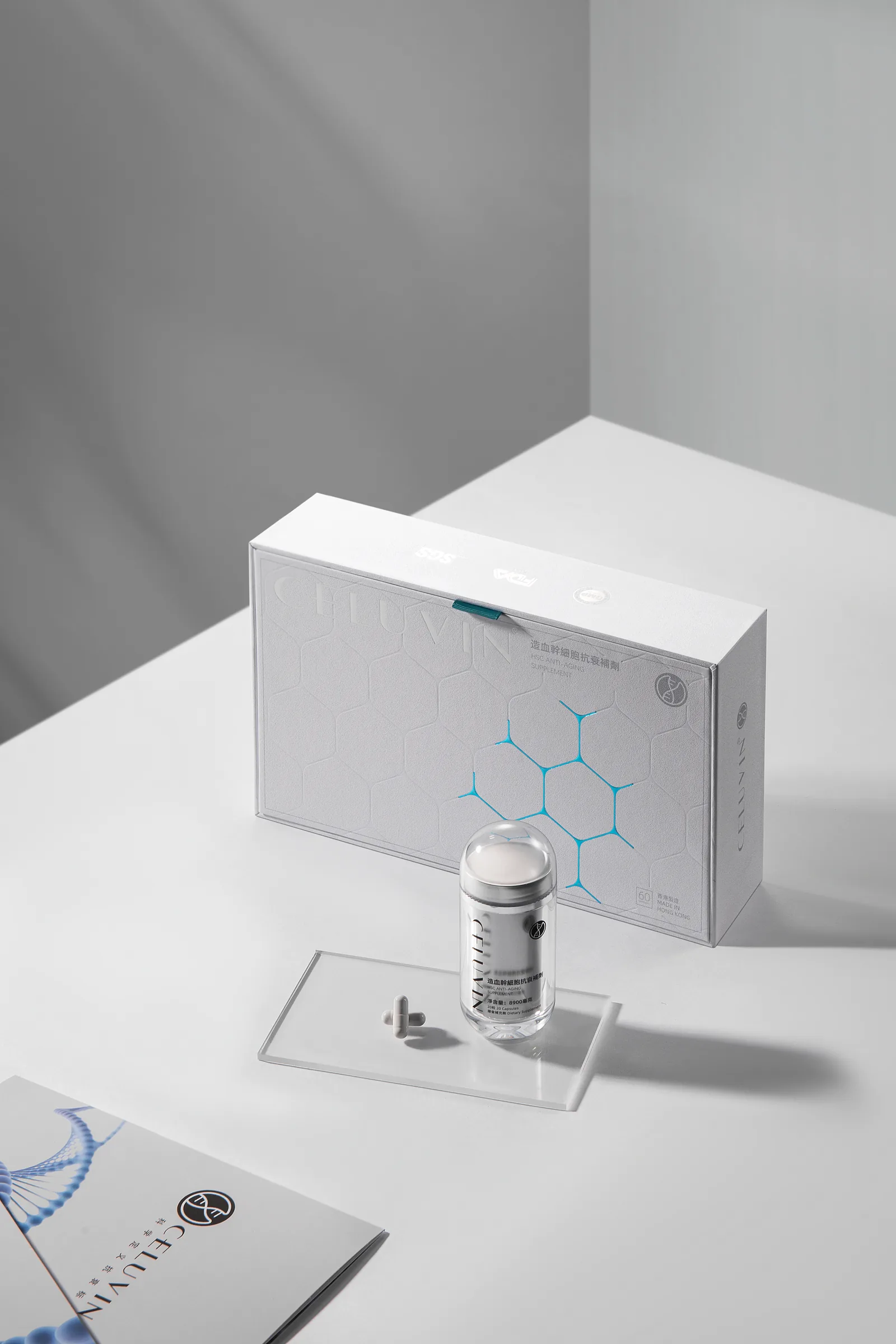 CELUVIN product system in a controlled studio composition